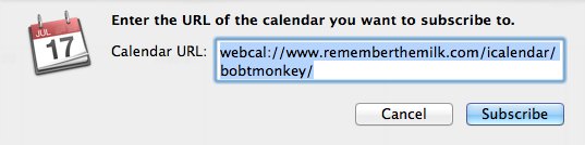 iCal subscribe