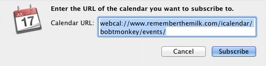 iCal subscribe