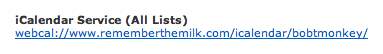 iCalendar URL